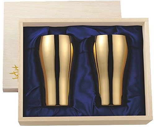 華タンブラー 200ml K24メッキ 桐箱 2個セット 3751