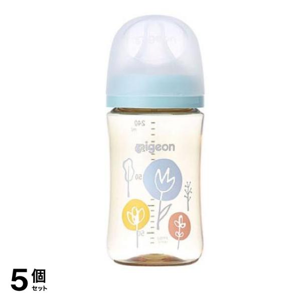 ピジョン 母乳実感 哺乳びん(プラスチック製) Flower 240mL 5個セット