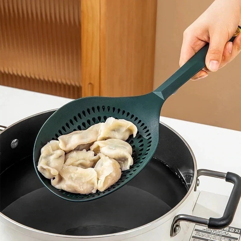 大漏スプーンキッチン家庭用長柄餃子麺濾過網スプーン耐高温水切りスプーン漏網ふるい神器