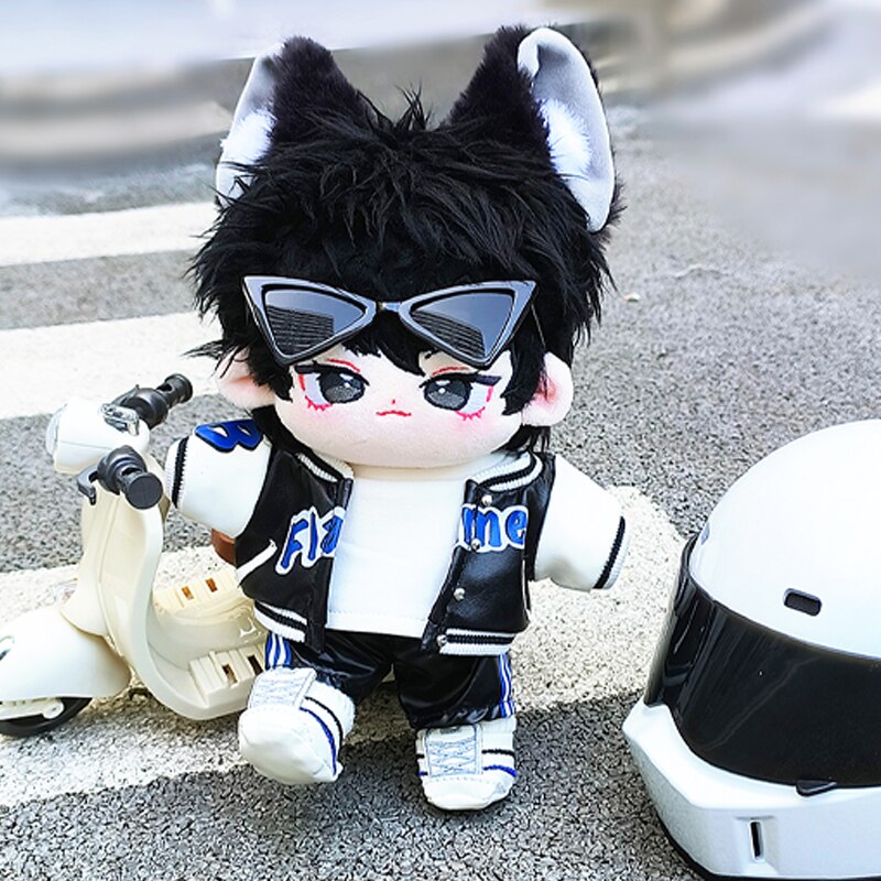 狼子狼男20cm兎毛イケメン公仔 ミニ洋服 ぬいぐるみ用服 日常服人形 韓国ファッション アイドル衣装 可愛い セッ