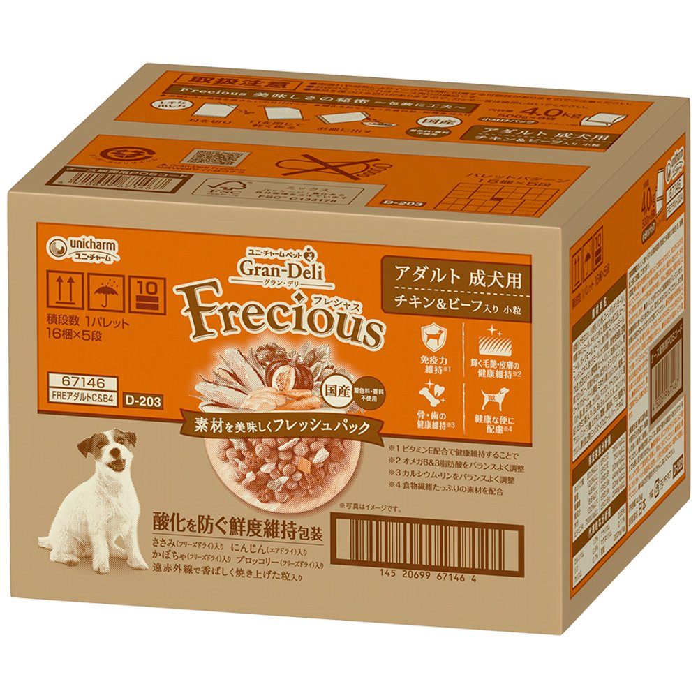 ドッグフード　フレシャス　アダルト成犬用　チキン＆ビーフ入り　４ｋｇ　お一人様５点限り　ＣＲＣ45―05―45―15―00