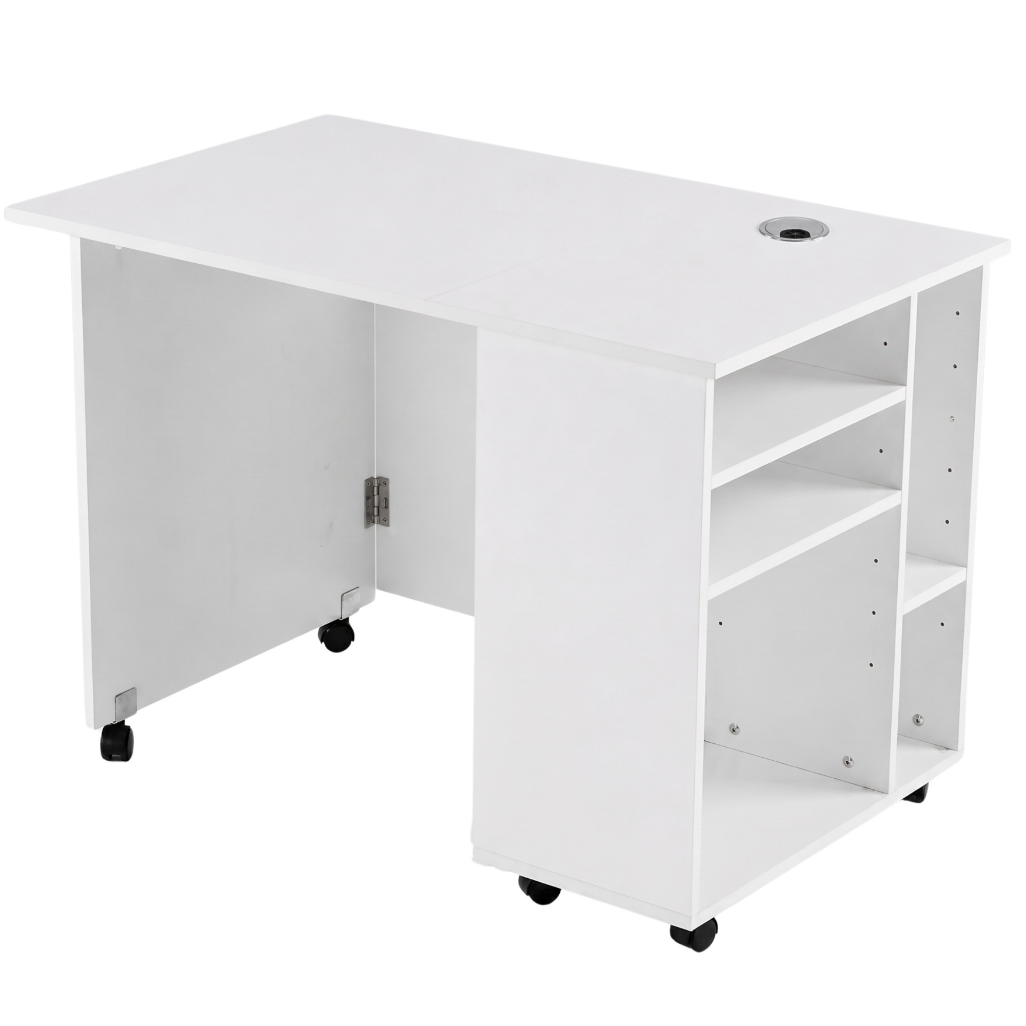 【国内出荷は送.料.無.料】【新品登場】パソコンデスク 引き出し付き 収納台 pcデスク 机 おしゃれ キーボード付 ミシン台 学習机 勉強机 新作670