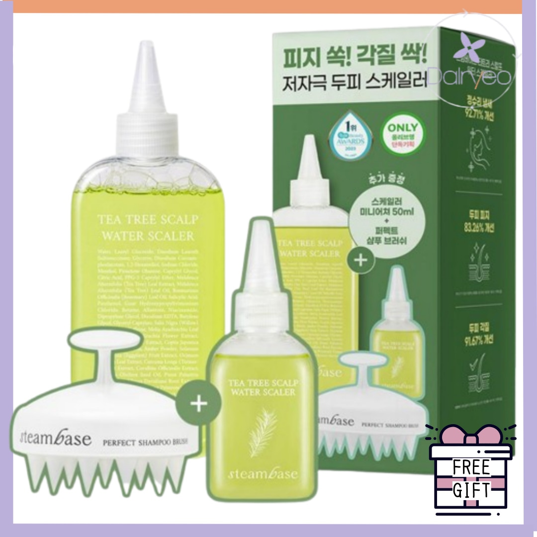 ティーツリースカルプウォータースケーラー250ml 企画セット(+50ml+ブラシプレゼント) 韓国化粧品 シャンプー 頭皮 スケール 頭頂部のにおい 角質 ティーツリー フィジー 油分 脱毛