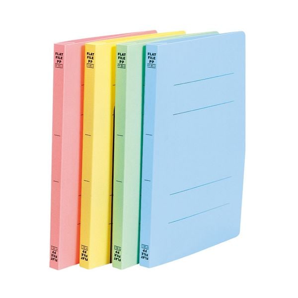 (まとめ）ビュートン フラットファイルPP イエロー B5S FF-B5S-Y 10冊(×5セット)