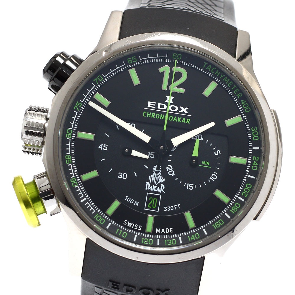 ベルト訳あり エドックス EDOX 10303 クロノラリー クロノダカール 限定1000本 クォーツ メンズ 箱付き_917013【中古】