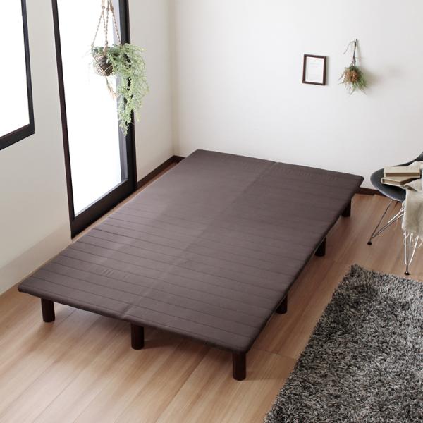 スノコベッド セミダブル SD ロール式 ベッドフレーム 脚付き 足つき 床下 収納 ウレタン スノコ すのこ ベット シンプル マットレス別売り