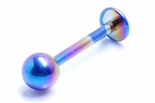 ニッケルフリー ボディピアス 16G 虹色 レインボー チタン ラブレット 16ゲージ ボール ネジ式 軟骨ピアス ヘリックス トラガス 口ピアス リップ 発色 リップ rnl16