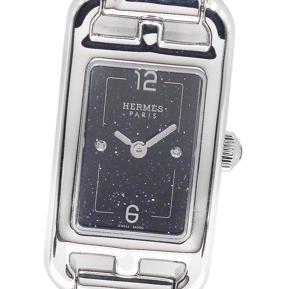 エルメス HERMES NA2.110c ナンタケット 2Pダイヤ クォーツ レディース _945408【中古】