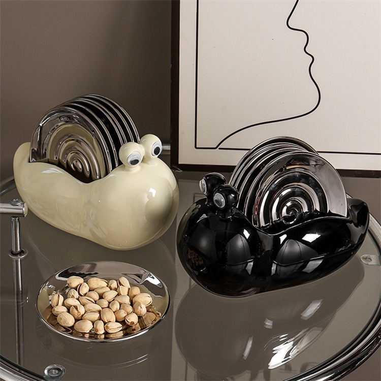 早い者勝ち 吐骨皿 家庭用 軽食皿 カタツムリ型 陶磁器皿 ゴミクズ皿 6個皿 皿セット 脱骨皿 菓子皿 大人気