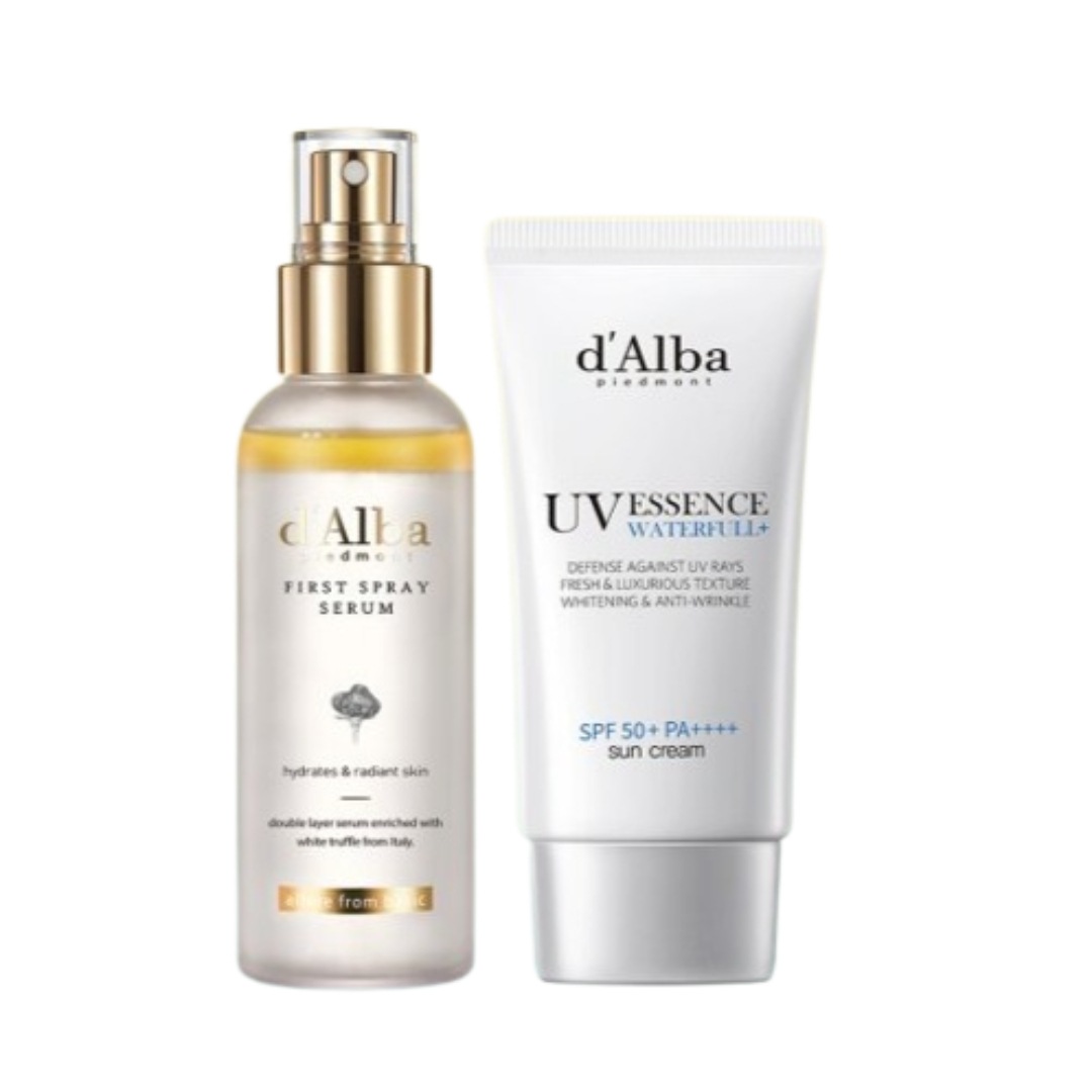 ホワイトトリュフファーストスプレーセラム 100ml+【乾燥肌用】ウォータフルエッセンスサンクリーム 50ml セットUV SPF50+PA++++ 保湿/ツヤ/化粧下地/保湿/栄養/弾力/光彩/ツ