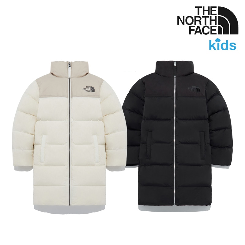 NJ1DQ69 KS SUPERFLEX NUPTSE DOWN COAT (RDS) キッズ ダウン ロング丈 高保温 防寒 軽量 伸縮 はっ水 スタンドカラー ジップアップ 通学 デイリー 快適