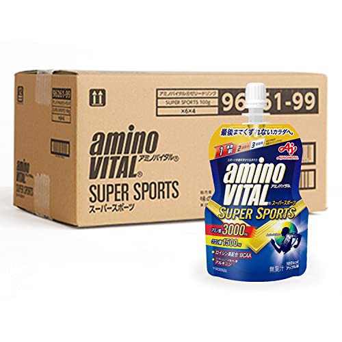 【ケース販売】味の素 アミノバイタル ゼリードリンク SUPERSPORTS アップル味 100g×24個 アミノ酸 3000mg クエン酸 1200mg BCAA 栄養補給