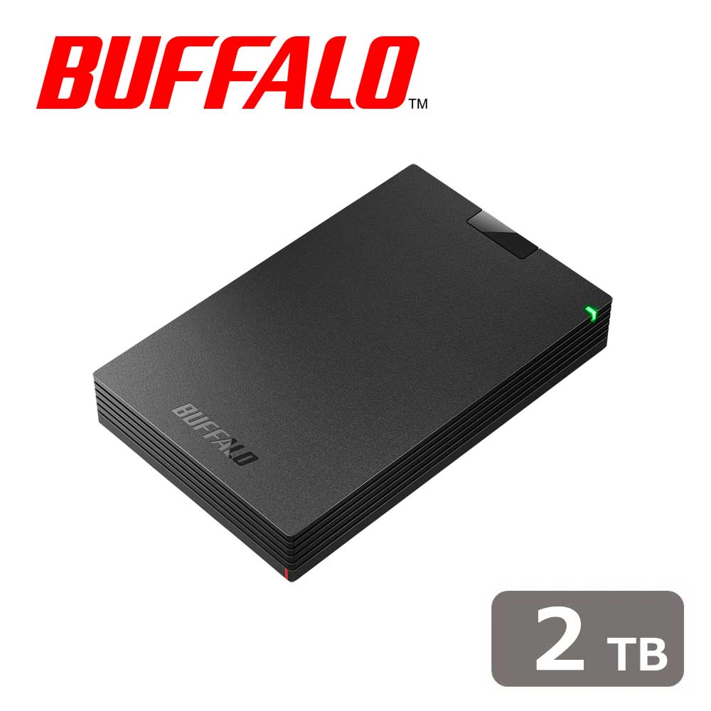 バッファローBUFFALO USB3.1(Gen.1)/3.0対応 ポータブルハードディスク 2TB ブラック HDPCG20U3GBA 11,033円