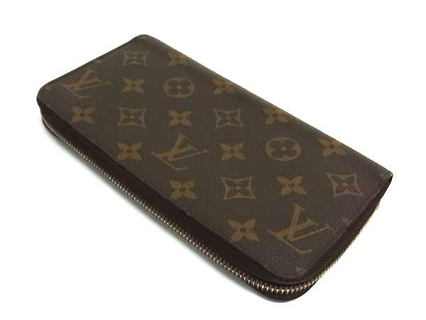 財布 ジッピーウォレット M42616 ブラウン モノグラム ユニセックス ゴールド金具【本物保証】