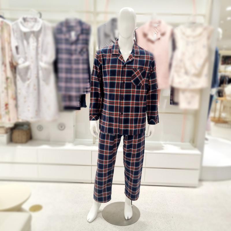 先染め起毛チェック男性パジャマ MP8880A_s