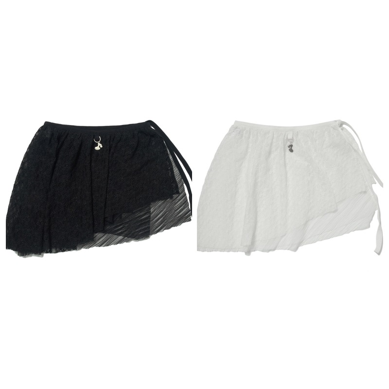 【HUGYOURSKIN】 LAYERED LACE BELT : 2COLORS