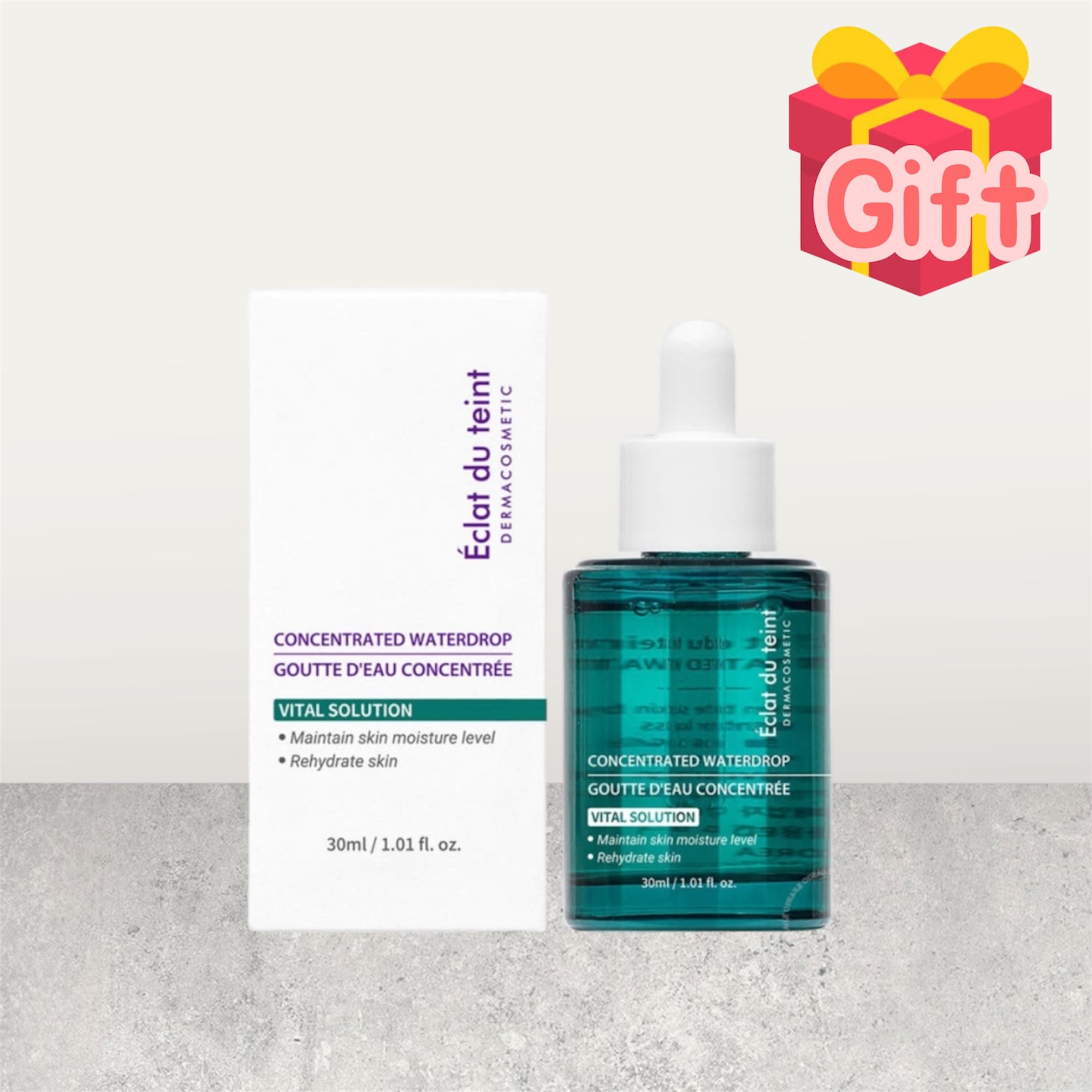 Éclat du teint Concentrated Waterdrop Ampoule 30ml水分コーティングデイリー低刺激ピーリング水光肌