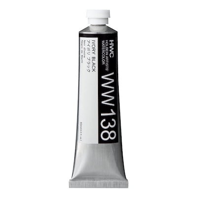 他サイト： ホルベイン 透明水彩絵具 WW138 60ml アイボリブラック 13138の商品画像