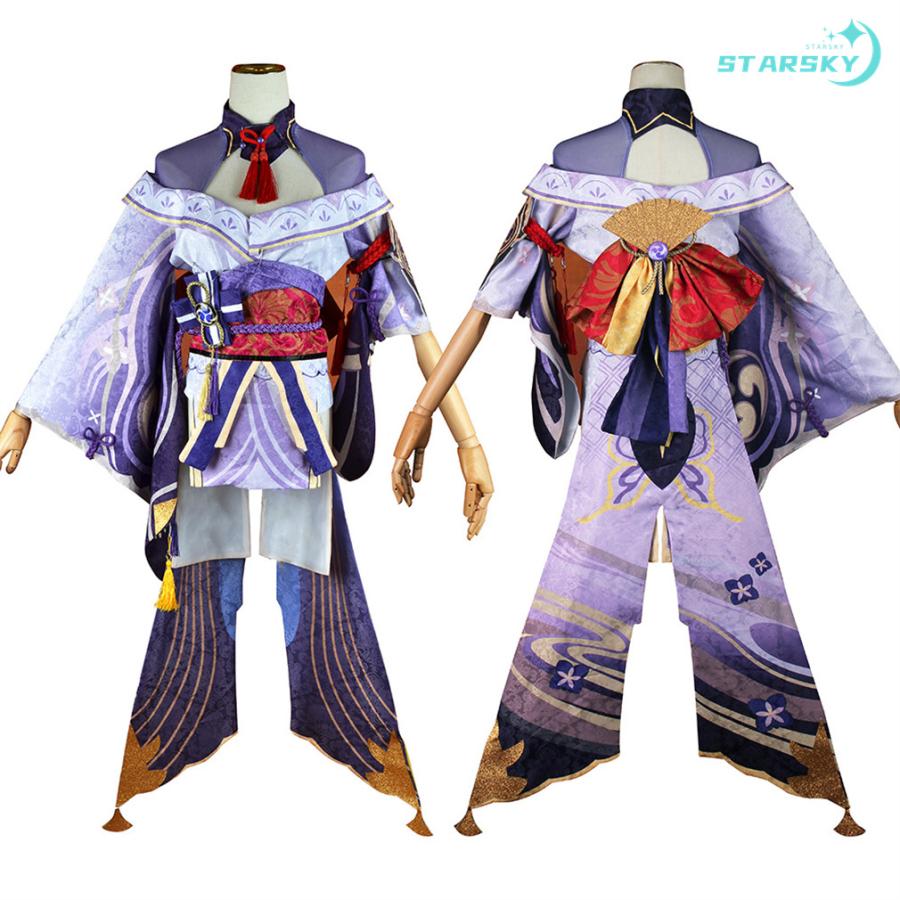 工場直販 急速出荷 原神 げんしん genshin 稲妻 雷神バアル 雷電将軍 らいでんしょうぐん 風　コスプレ衣装 ウィッグ追加可能　コスプレ服　コスチューム　服 ハロウィン イベント