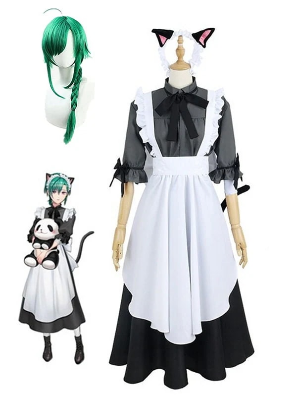 にじさんじ/緑仙 コスプレ衣装+ウィッグ 緑仙 コスプレ ウィッグ付き に