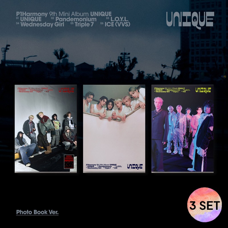 [3種 SET] P1Harmony - (9th Mini Album) UNIQUE (Photobook Ver.)
