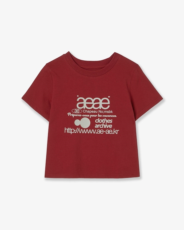 Qoo10 aeae WEB LOGO CROP ロゴ 半袖