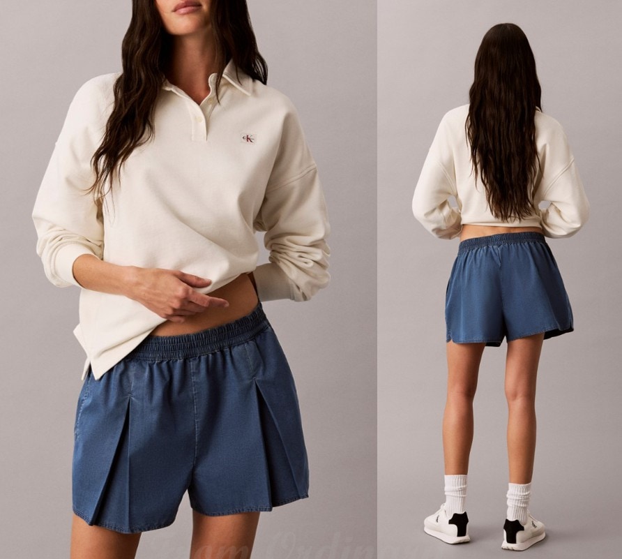 Womens Pleated Athletic Shorts (47G722G-Z0L)