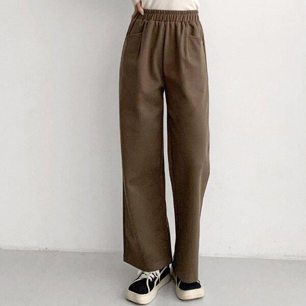 (PT)バンディング起毛パンツ 冬 女性 起毛バンディングパンツ