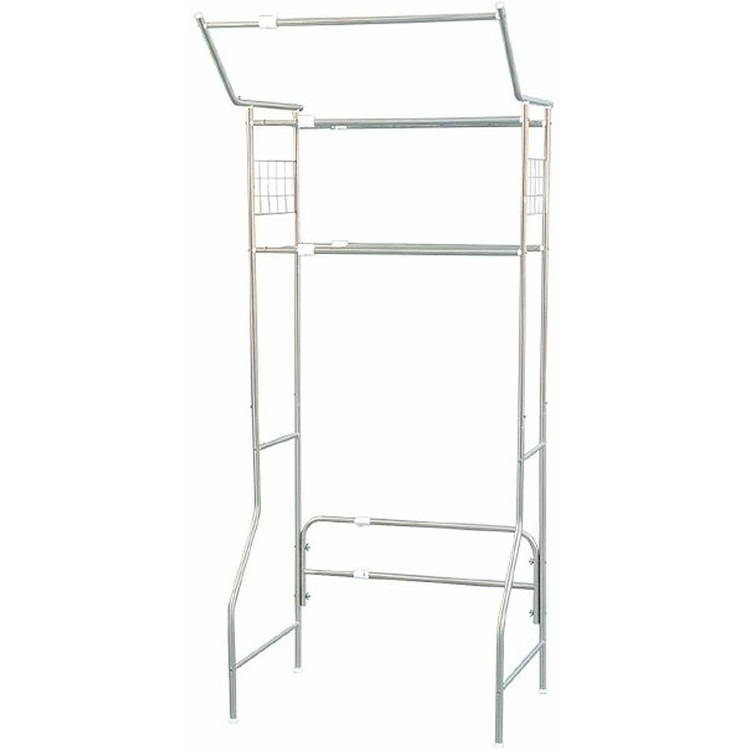 【公式】 ランドリーラック 伸縮 おしゃれ 縦型 スリム オールステンレス AS-192LR 洗濯機ラック ラック ステンレス ランドリー収納 洗濯機収納 脱衣所 洗面所 サニタリー メガ割