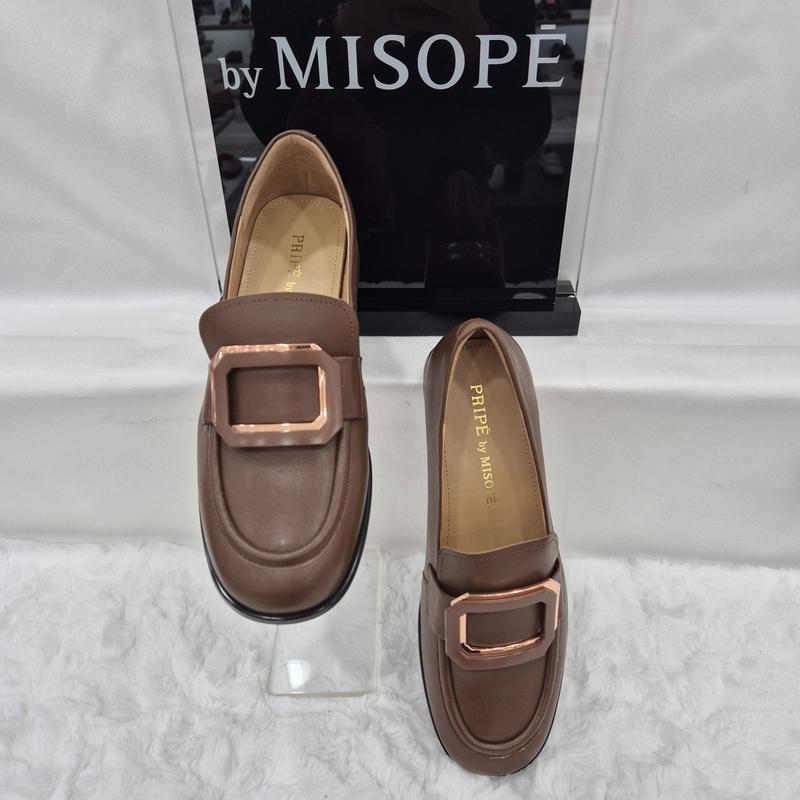 By 女性 ゴールド装飾 クラシック ローファー 112HT339DH012 DBROWN 3 JJ