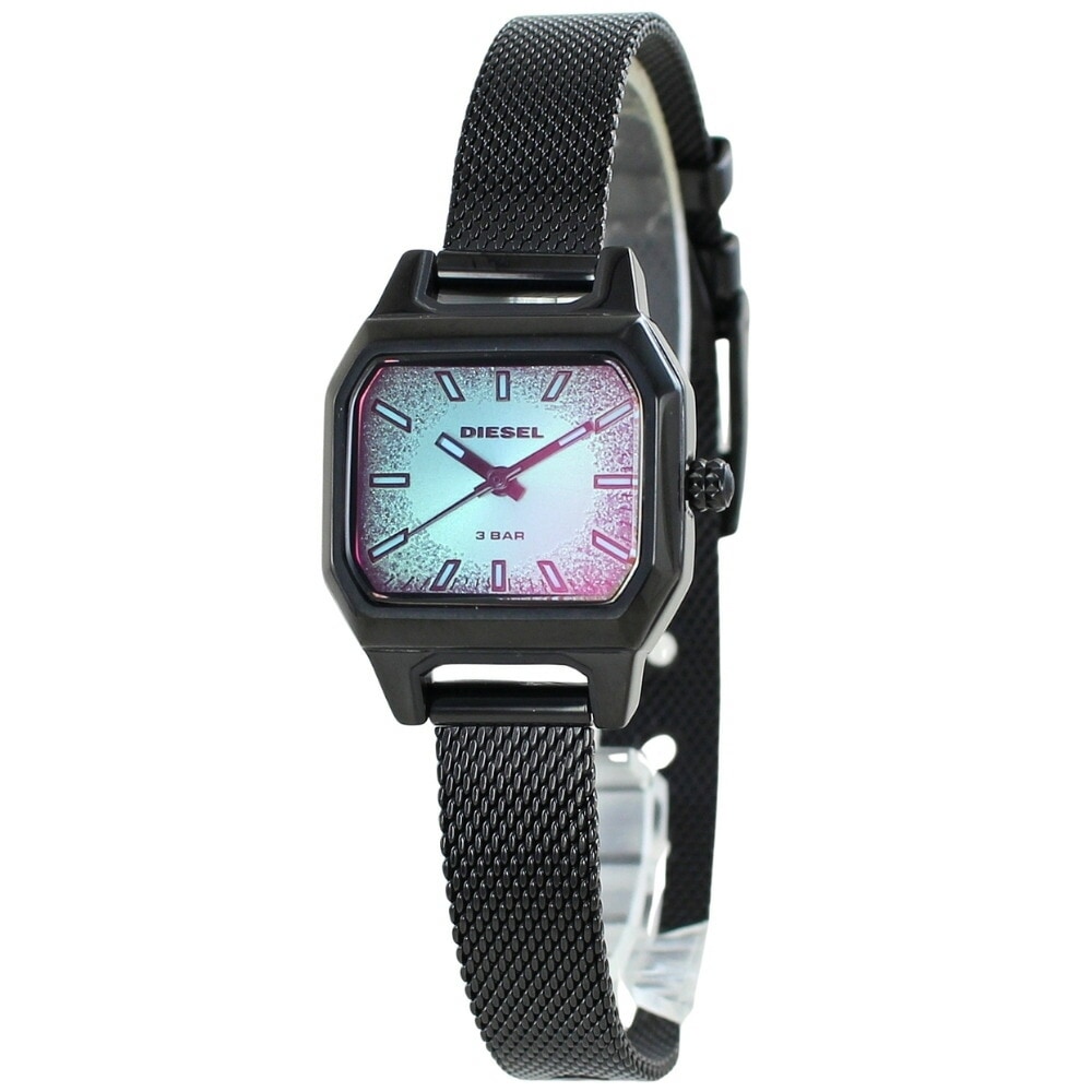 DIESEL ディーゼル 腕時計 手表 レディース CALLIE キャリー 虹色 ブラック 小さい 時計 ブレスレットウォッチ DZ5594 誕生日プレゼント クリスマス プレゼント