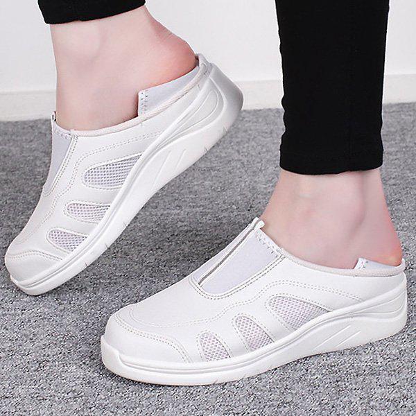 シューズ 2style メッシュ 女性 女子 スリッポン ミュール スニーカー bloafer 4cm sjsw uni_P419608215