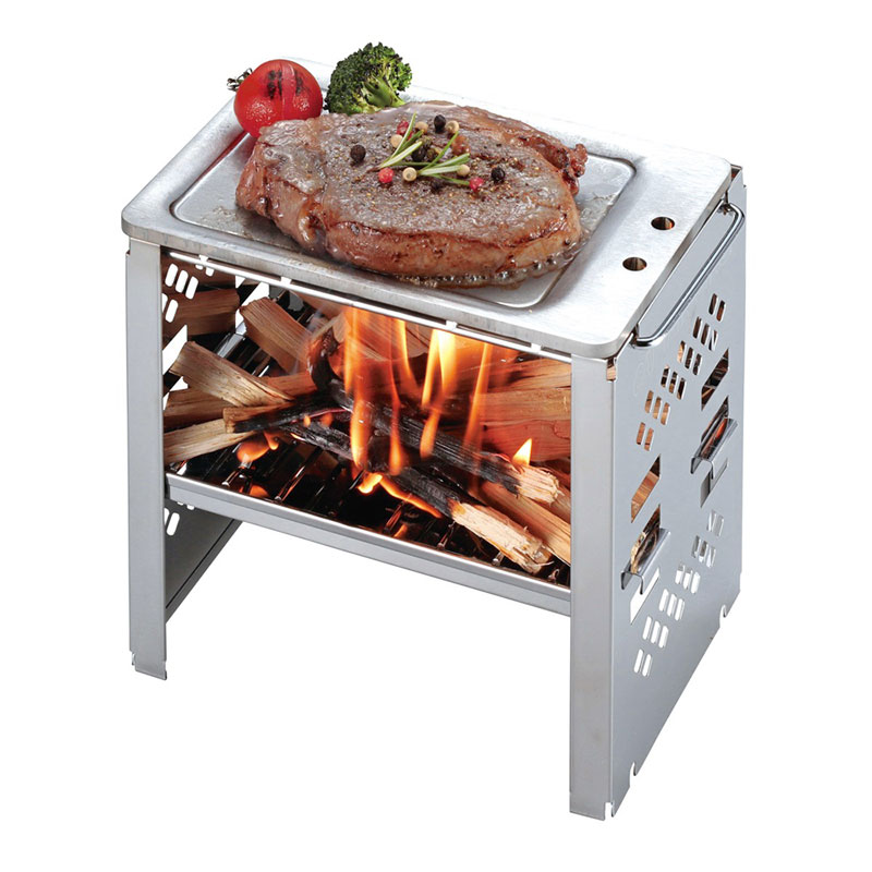 極厚 ステングリルプレート B6 トレッキング キャンプ用品 食器 フォーク スプーン (UG1571)