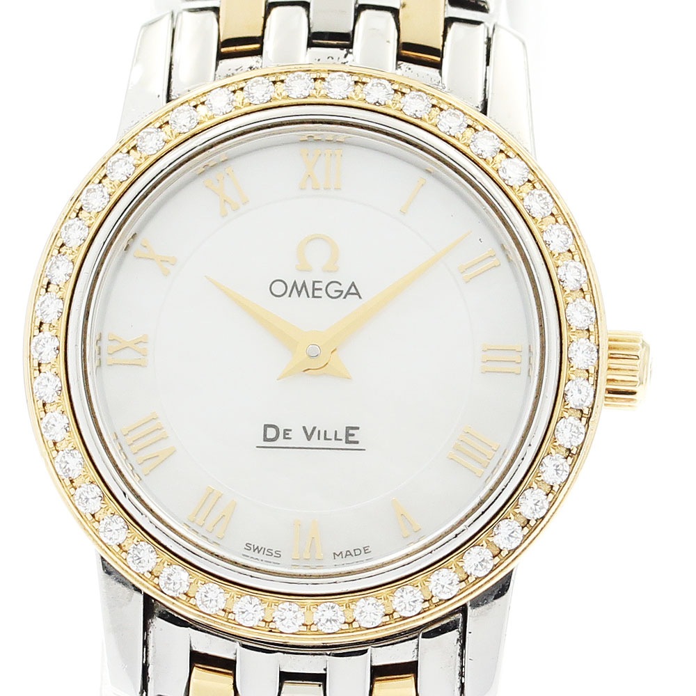オメガ OMEGA 4375.71 デビル プレステージ ダイヤベゼル クォーツ レディース _883962【中古】 117,800円