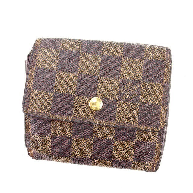 ルイヴィトン ダミエ エベヌ ポルトモネビエカルトクレディ Wホック コンパクト LOUIS VUITTON ルイ ヴィトン Wホック 三つ折り財布 エピ ポルト