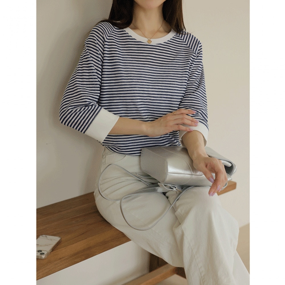 クリック＆ファニーレマンストライプスウェットシャツ