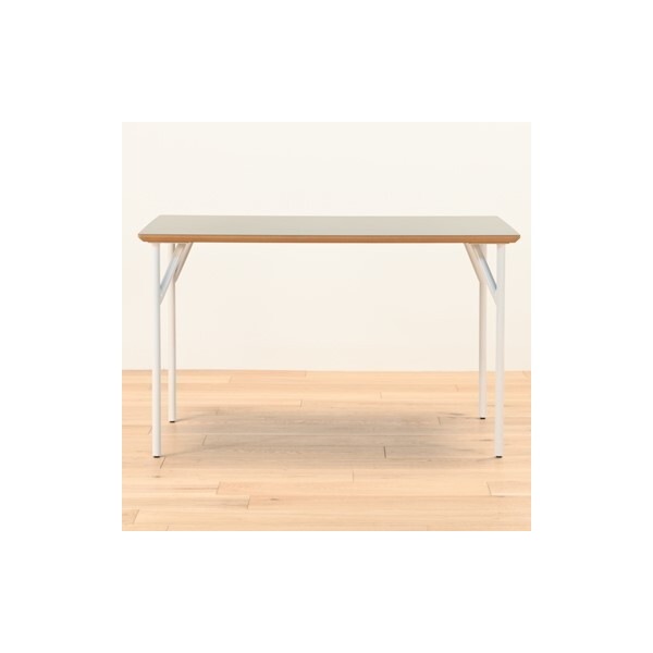 光製作所 アリカ ダイニングテーブル120 メラミン天板GRY スチール脚WH メーカー直送