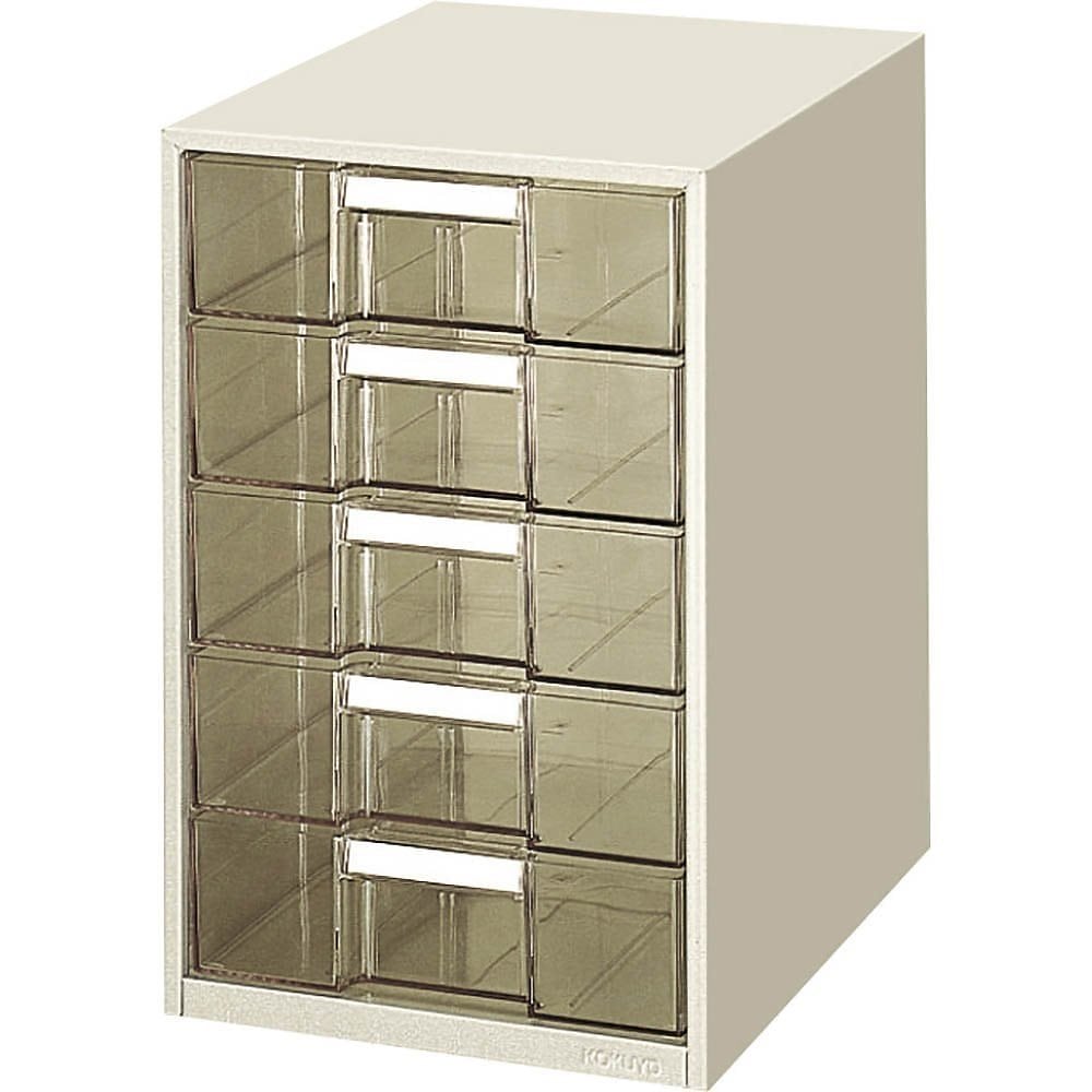 （まとめ買い）レターケース 透明引き出し A4縦 深型5段 LC-G205M [x3]