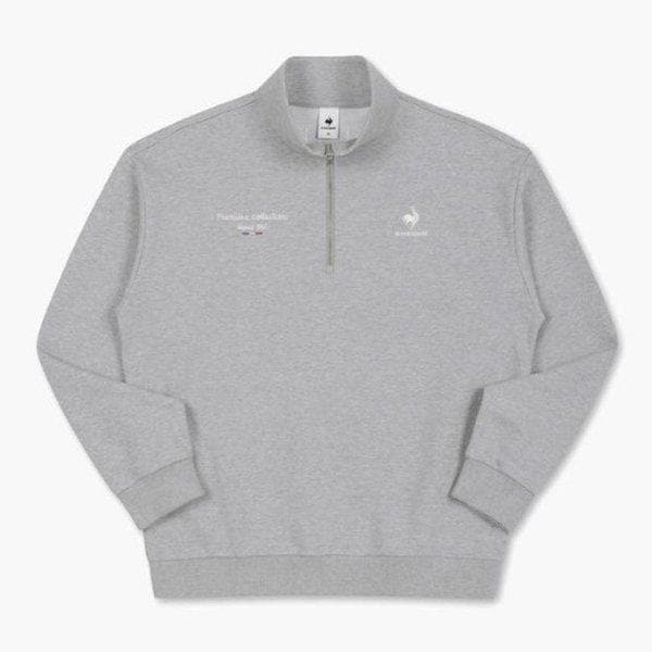 長袖Tシャツ NQJ QP323TFS92-MGR ハーフジップスウェットシャツ (MGR)H. GREY