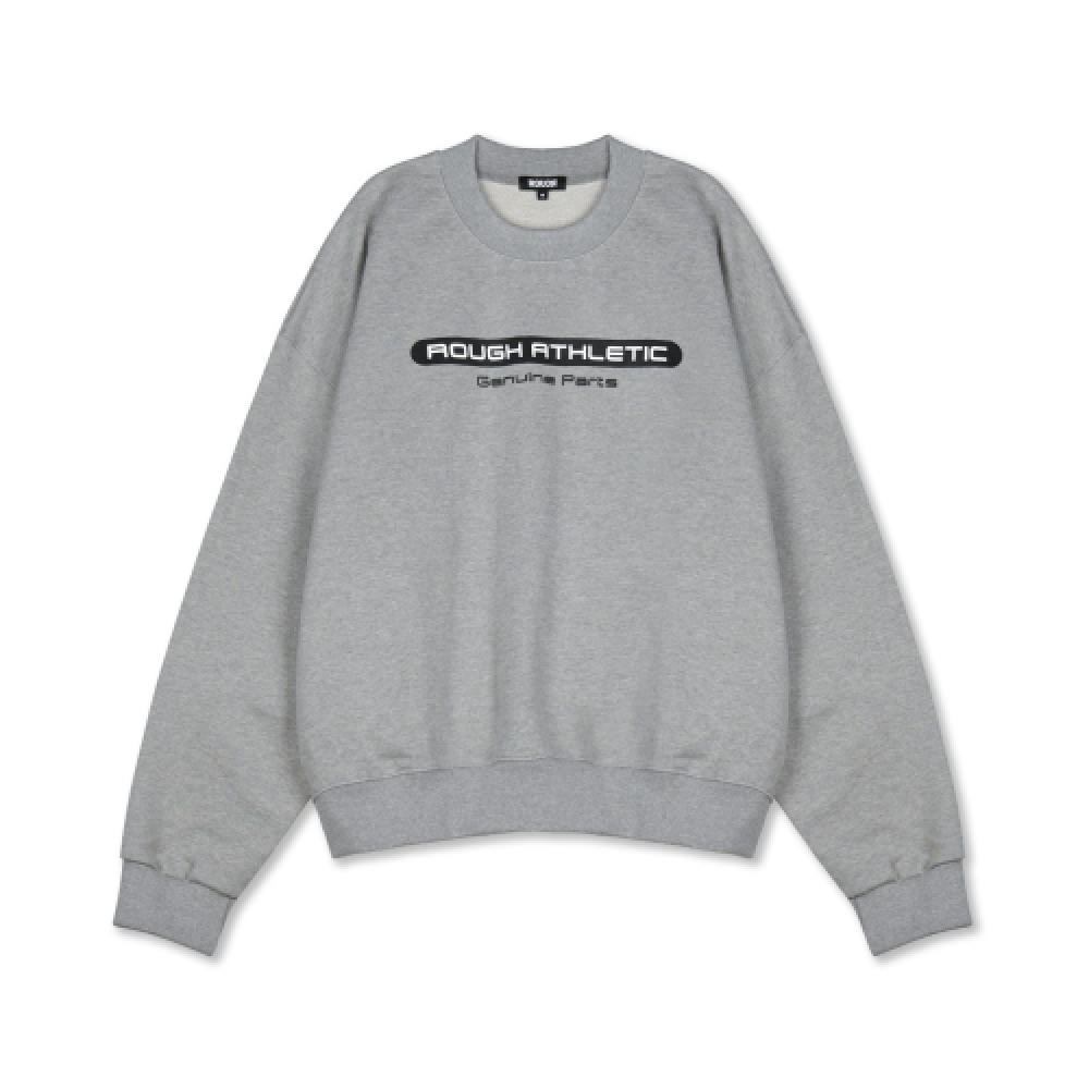 ラフアスレチックヘビーウェイト純正パーツロゴスウェットシャツ-グレー