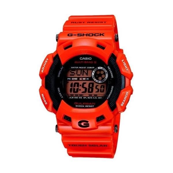 CASIO 腕時計 G-SHOCK ジーショック GULFMAN タフソーラー 電波時計 MULTIBAND5 Men in Rescue Orange GW-9100R-4JF