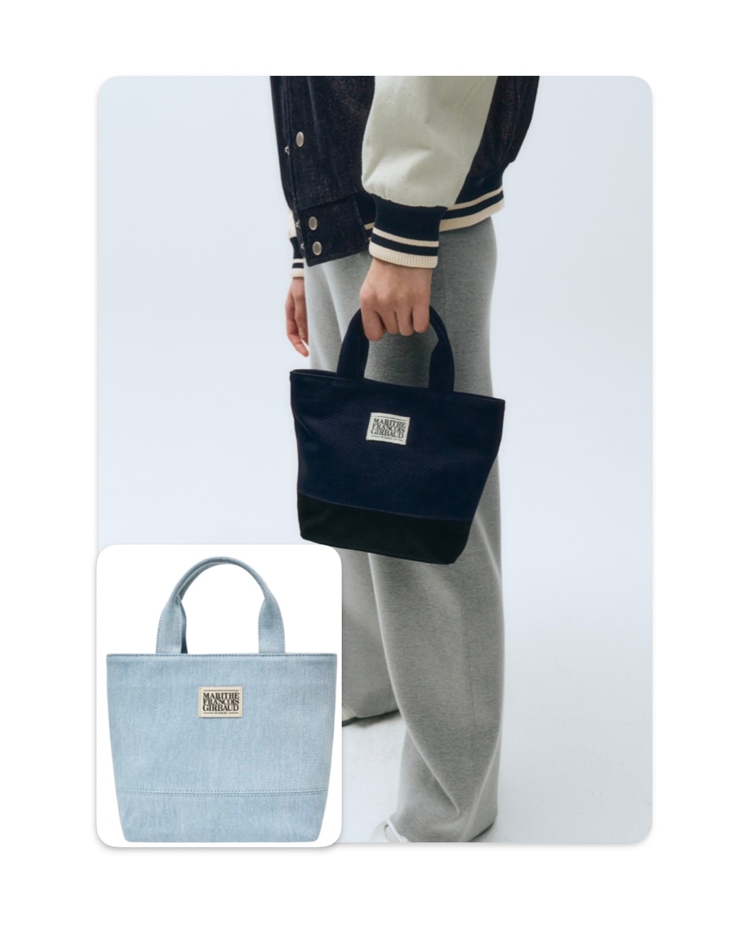 (Marithe) 2color CLASSIC LOGO CANVAS TOTE BAG