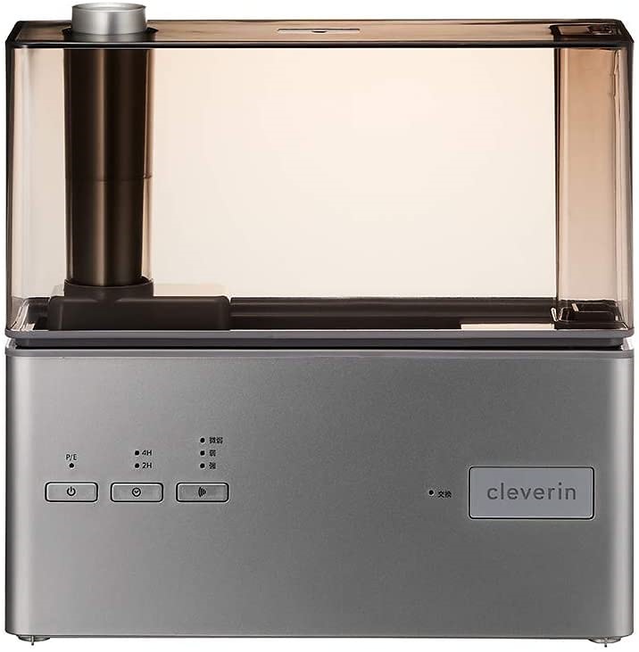 ドウシシャ 加湿器 超音波式 クレベリンLED搭載 除菌 抗菌 タイマー付き シルバー d-design KMWU-301C SI