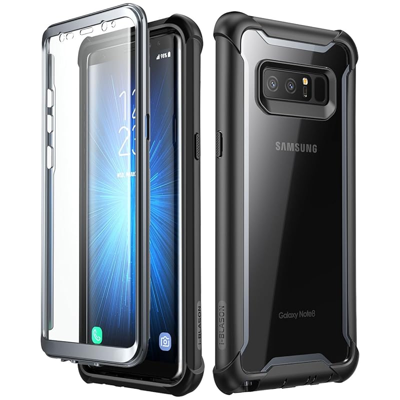i-BLASON Samsung Galaxy Note 8 ケース [ SCV37/ SC-01K ] 液晶画面フィルム付き 全面保護 クリアケース [Ares Series]