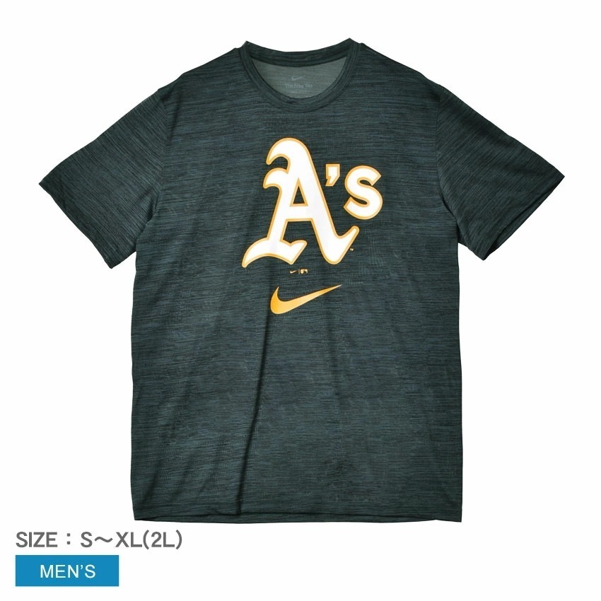 LOGO VELOCITY SHORT SLEEVE TEE NKPQ-3EY-FZ-02H メンズ ウエア トップス オークランドアスレチックス MLB メジャーリーグ ブランド