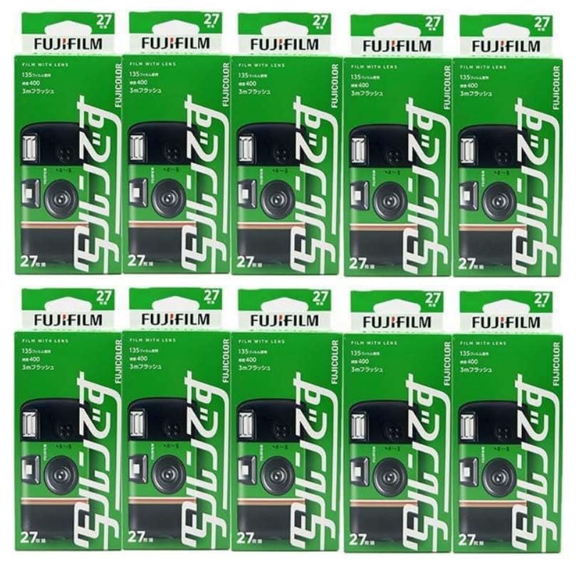 【10個セット】富士フイルム(FUJIFILM) フジカラーレンズ付フィルム 写ルンです スタンダードタイプ 27枚撮り LF JDV1 SP FL 27SH 1