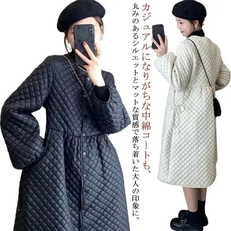 メガ割ミリタリーコート レディース キルティング ロング 中綿入り 長袖 モッズコート 防寒 アウター ジャケット