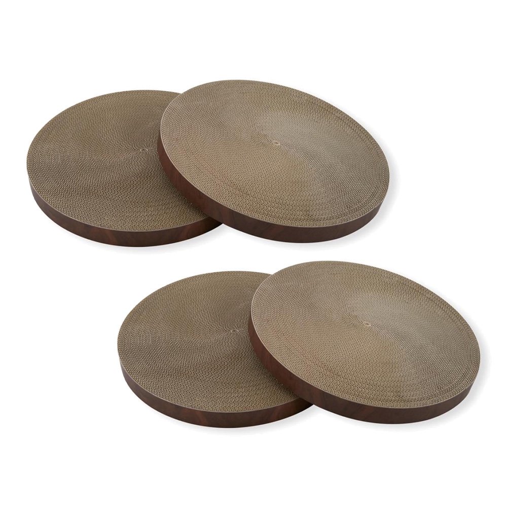 爪とぎ 猫用 バリバリボウルXL ダークブラウン 交換用つめとぎ2個入X2個 CRC30―51―10―00―00