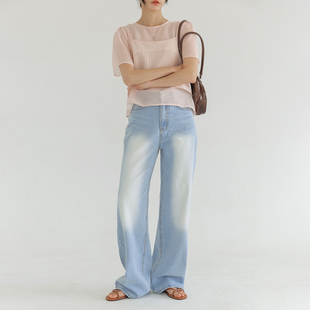 ボエルウォッシュワイドデニムパンツ 8,334円