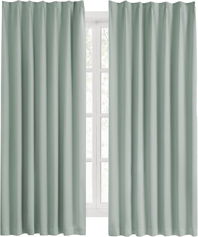 Hansleep カーテン 1級遮光 幅150cm×丈200cm カルダモングリーン 2枚組 断熱 防寒 防音 省エネ 厚手 無地 おしゃれ 洗える 寝室 リビング用 (カルダモングリーン, 幅15 5,587円